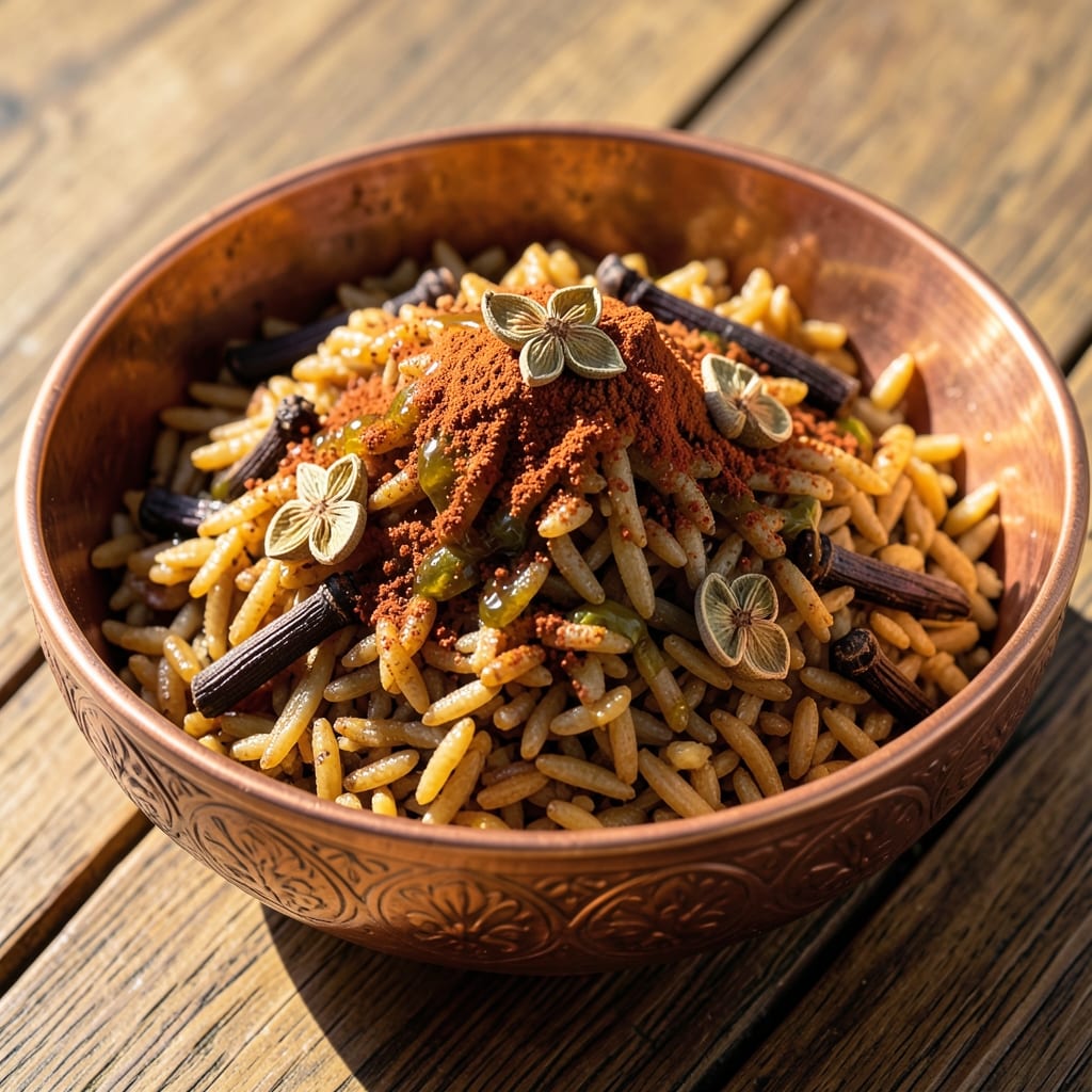 Arabic Brown Rice Recipe: Golden Crunch From Toasted Barberry and Cardamom