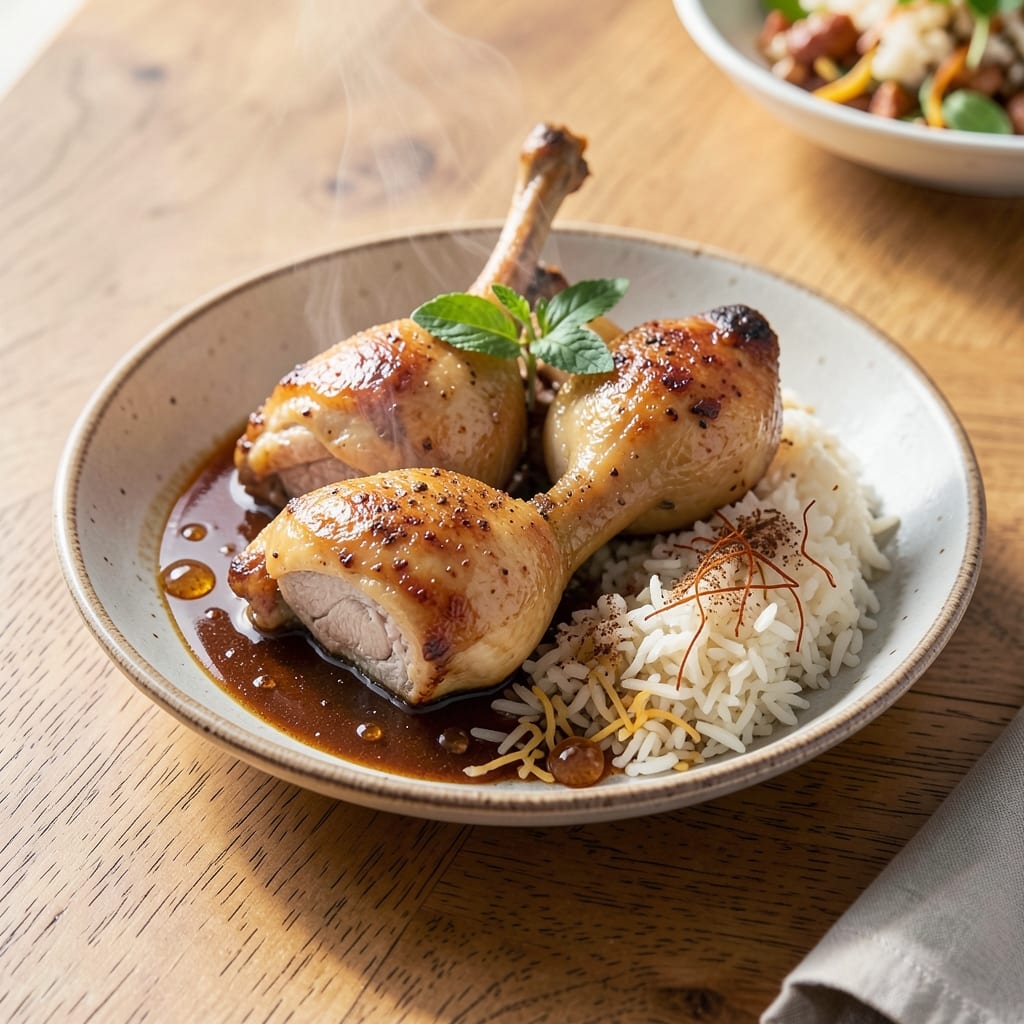 Adels Chicken Over Rice Recipe: Golden Crisp Chicken and Aromatic Saffron Rice