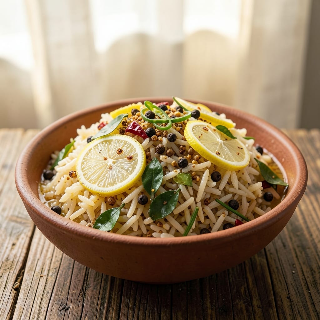 Andhra Lemon Rice Recipe: Zesty Tangy Crunch With Toasted Spice Lace