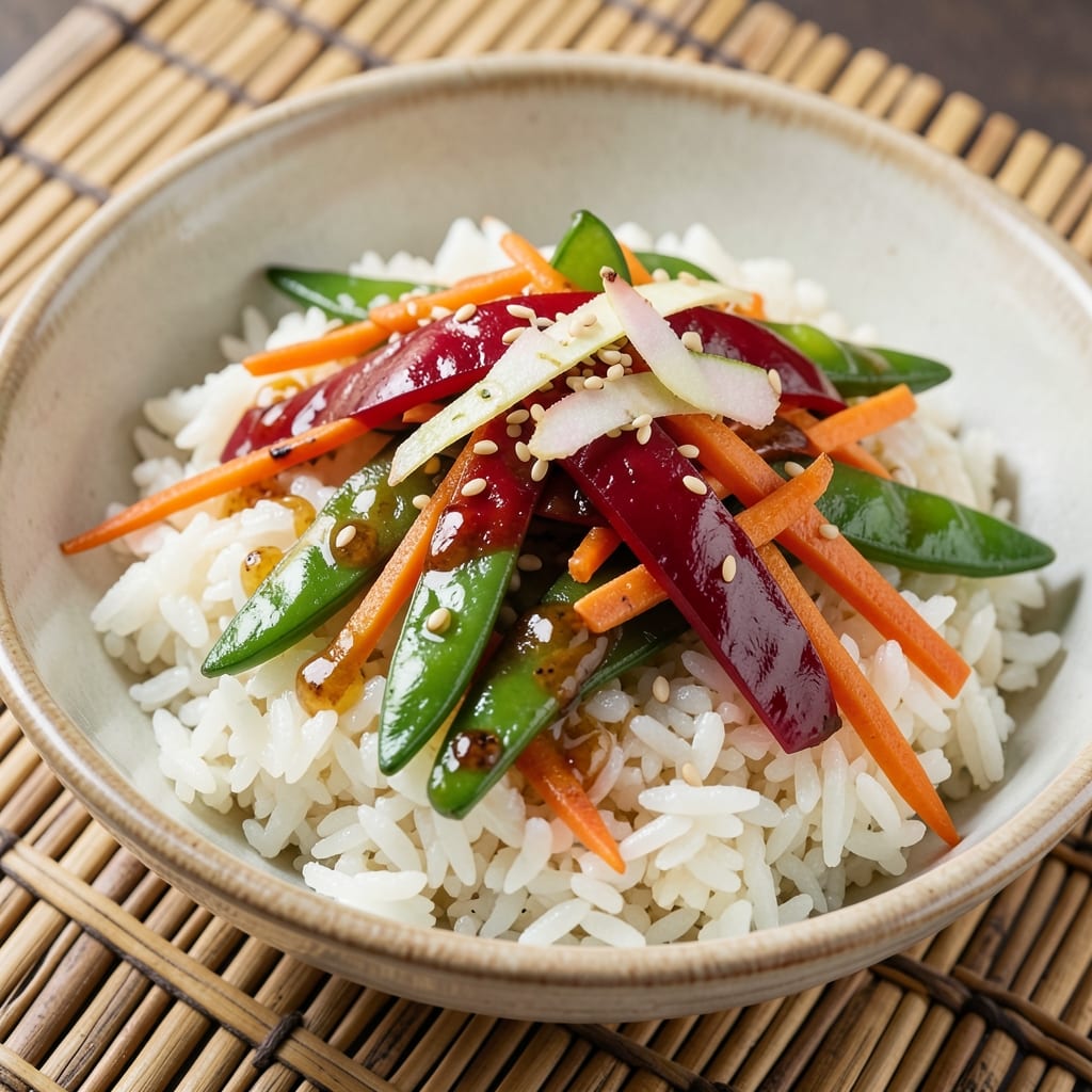 Asian Rice and Vegetables Recipe: Wok-Tossed Fragrance with Crunchy Edges