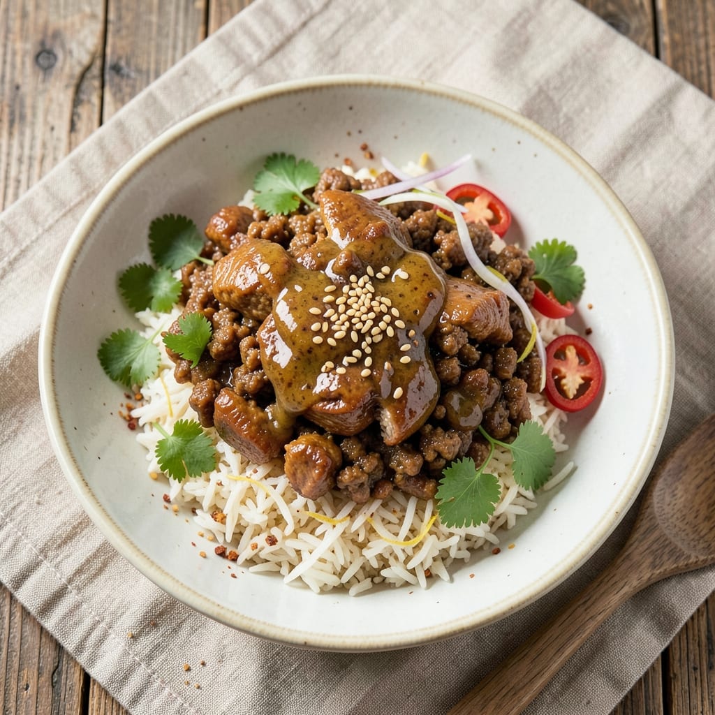 Asian Ground Turkey and Rice Bowls Recipe: Wok-Seared Umami Crunch in 25 Minutes