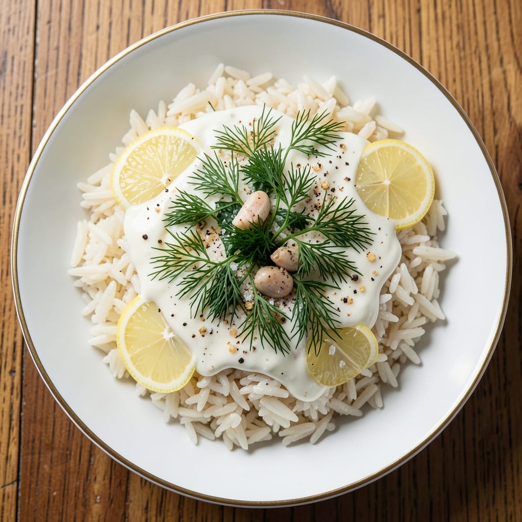 Albanian Rice Recipe: Lemon and Herb-Steamed Flavor