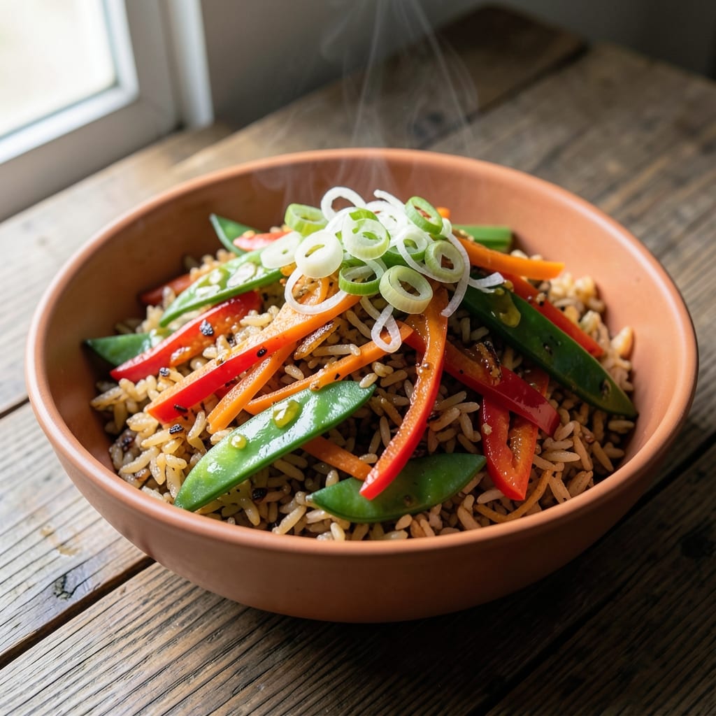 Asian Vegetable Fried Rice Recipe: Vibrant Wok-Fired Medley With Day-Old Rice Trick
