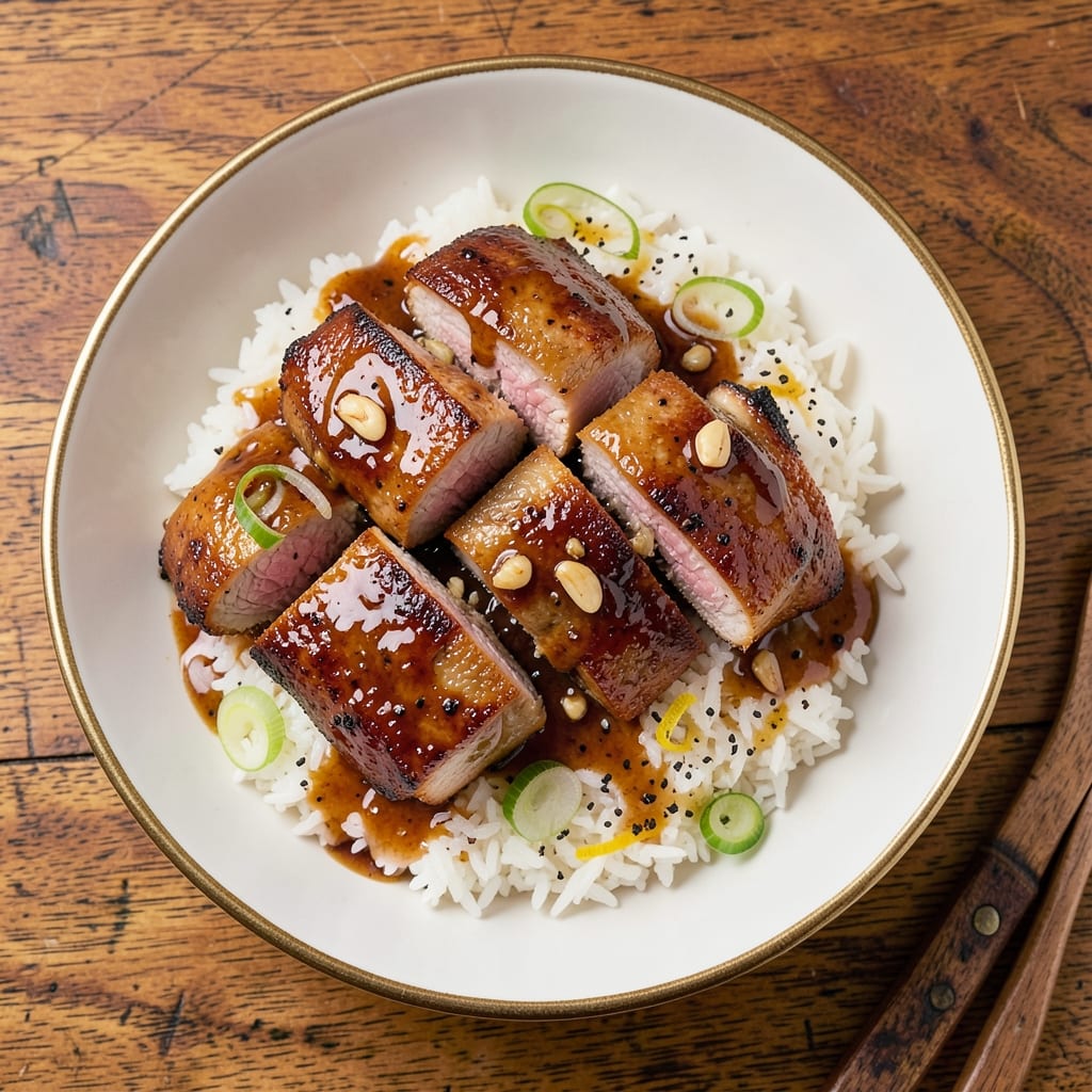 Asian Pork Chops and Rice Recipe: Wok-Seared Crispy Edges with Fragrant Ginger-Soy Rice