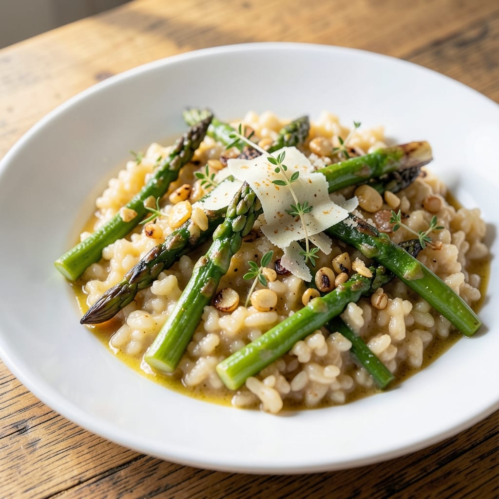 Arborio Rice and Asparagus Recipe: Al Dente Crisp-Top Risotto Magic