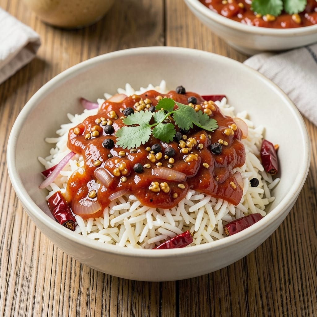 Andhra Tomato Rice Recipe: Tamarind-Kissed Spice Bomb With Crispy Rice Layers
