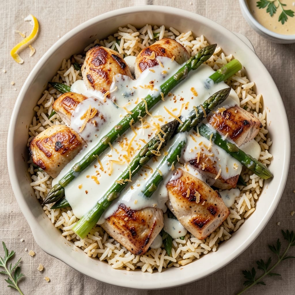 Asparagus Chicken and Rice Casserole Recipe: One-Pan Golden Crust with Crunchy Greens