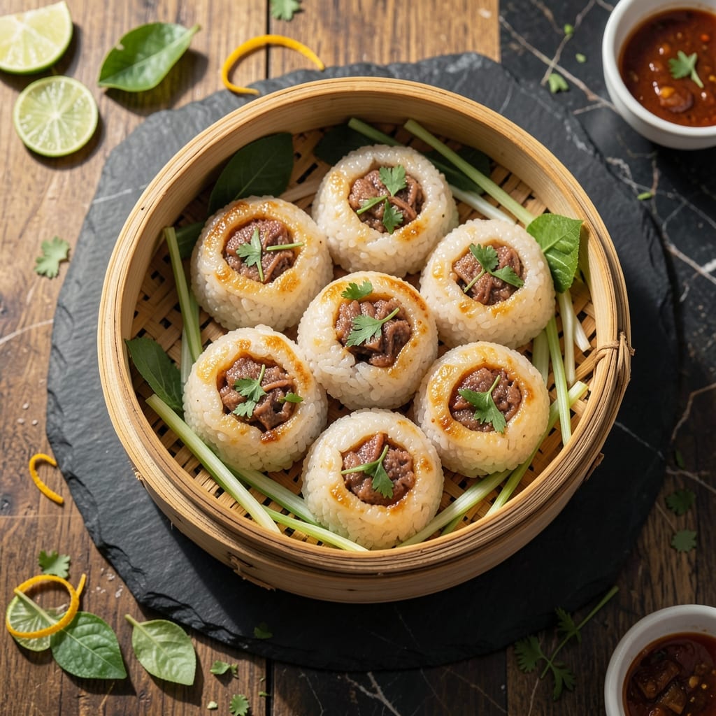 Alkaline Rice Dumplings Recipe: Chewy Centers and Fragrant Herb Crisp