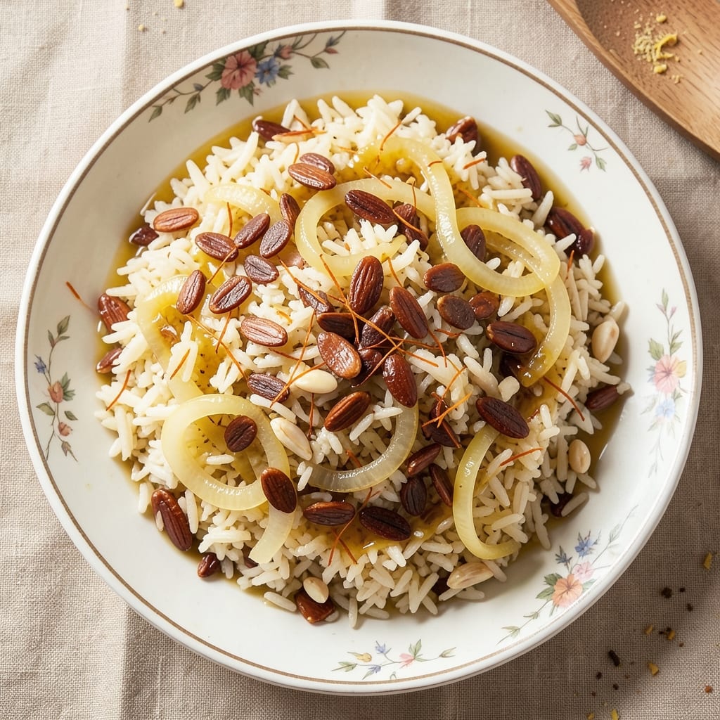 Aroma Rice Cooker Pilaf Recipe: Fragrant Saffron and Toasted Almond Crunch