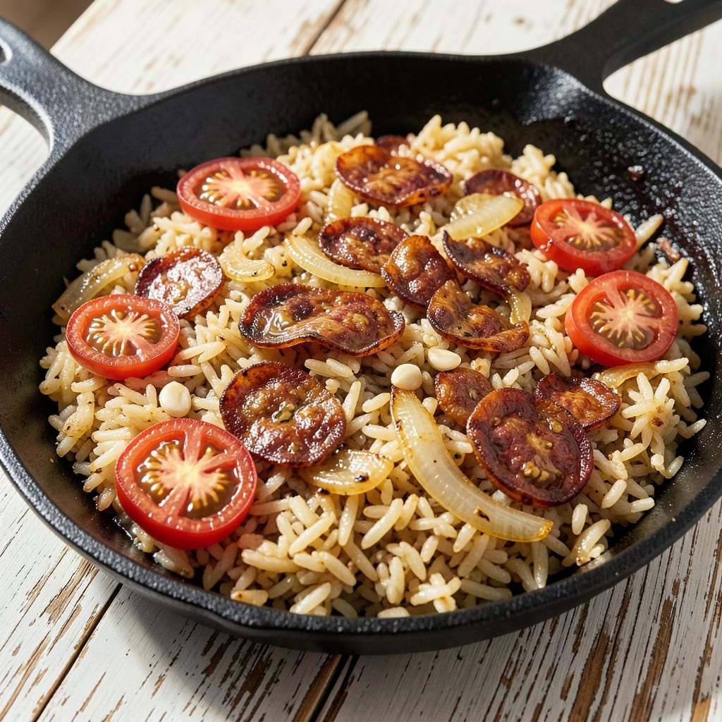 1960s Spanish Rice Recipe: Tomato-Scented Paella Pan Magic