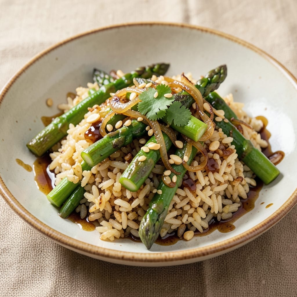 Asparagus Fried Rice Recipe: Wok-Tossed Greens With Nutty Depth