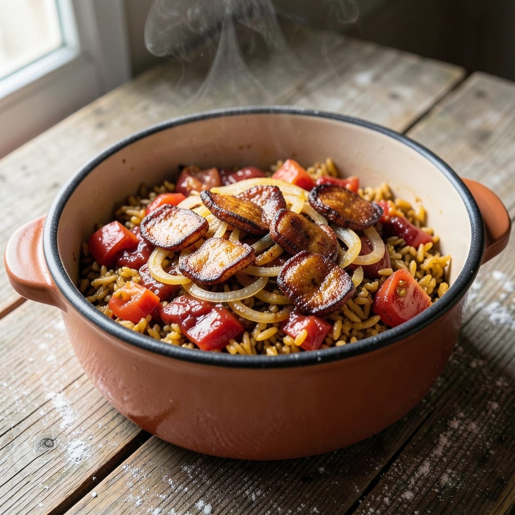Arroz Rojo Rice Cooker Recipe: Smoky Tomato and Chorizo Flavor in One Pot