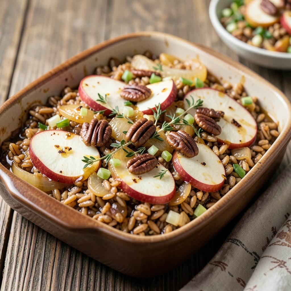 Apple and Wild Rice Stuffing Recipe: Toasted Nut Crunch and Apple Cider Glaze Magic