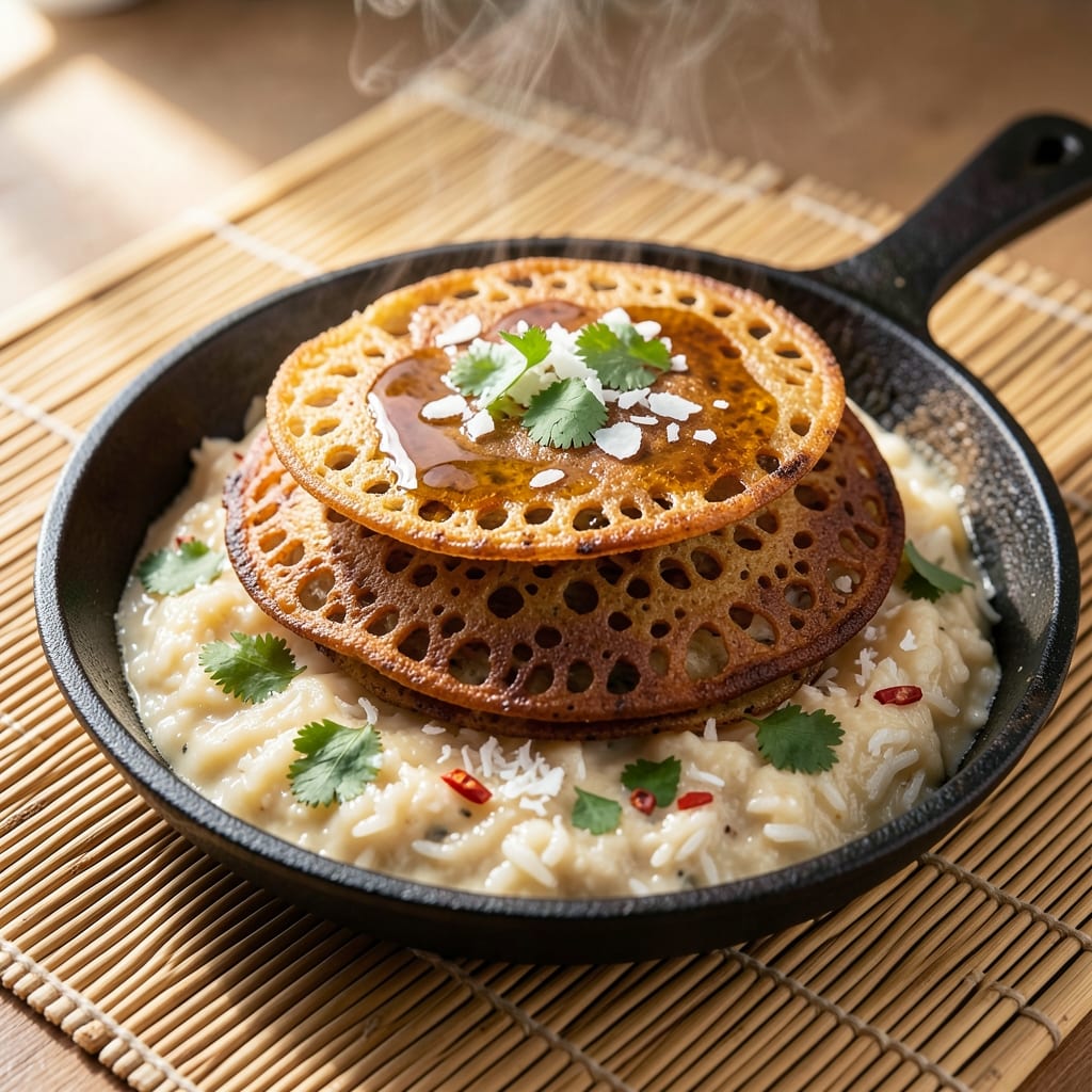 Appam Recipe With Cooked Rice: Lacy Coconut Pancakes With Fragrant Spice Infusion