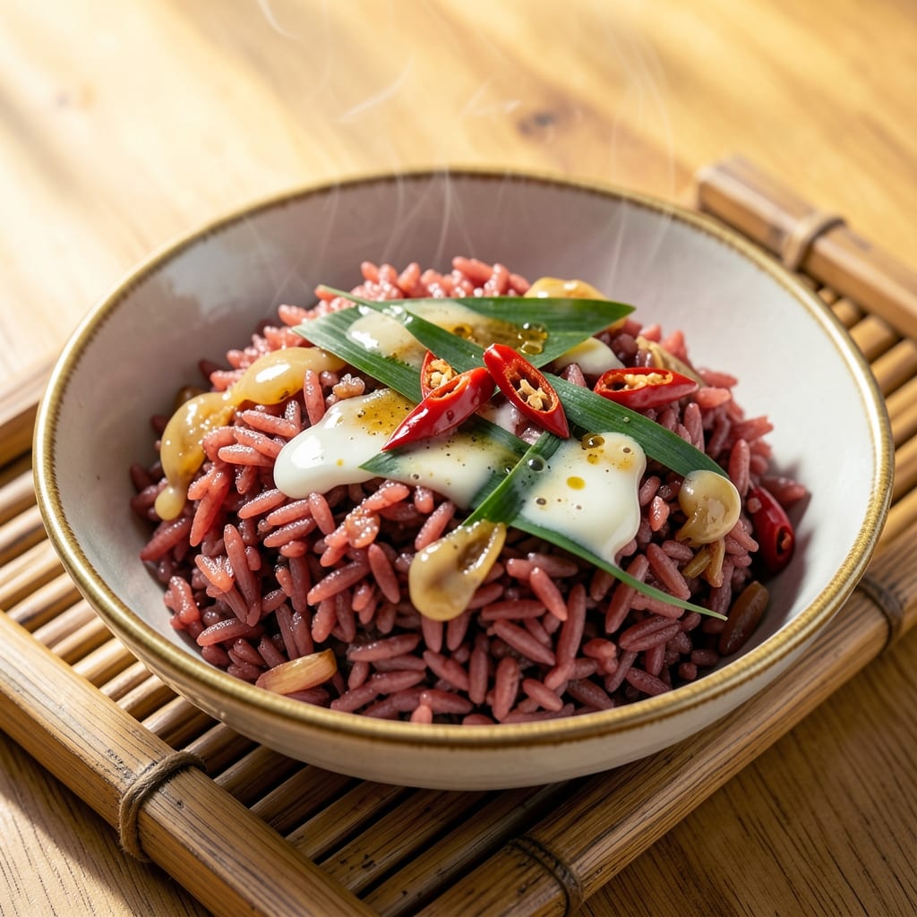 Asian Red Rice Recipe: Smoky Coconut and Chili Heat in One Pot