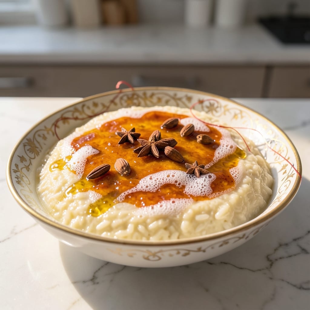 Arab Rice Pudding Recipe: Fragrant Cardamom and Saffron Spice Harmony