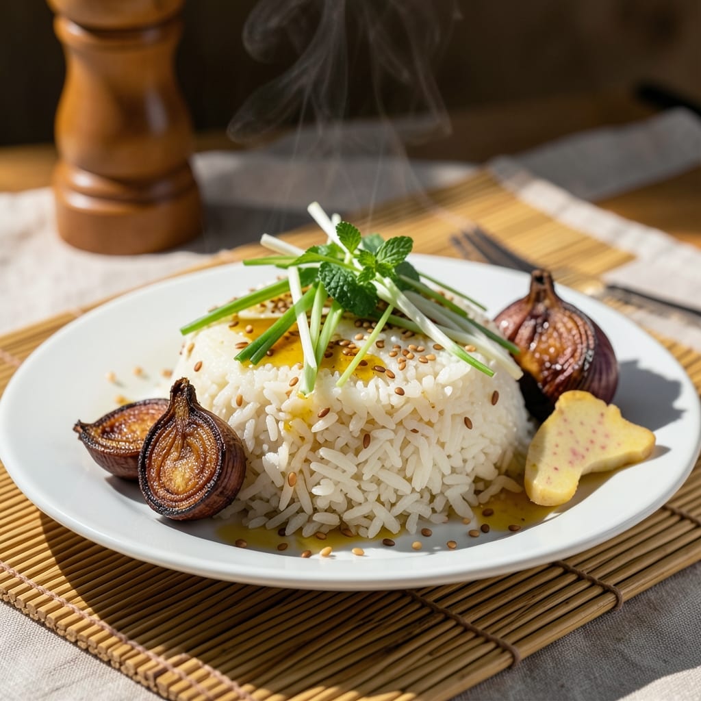 Asian Rice Recipe Ideas: Wok-Tossed Fragrant Jasmine with Scallion Crunch