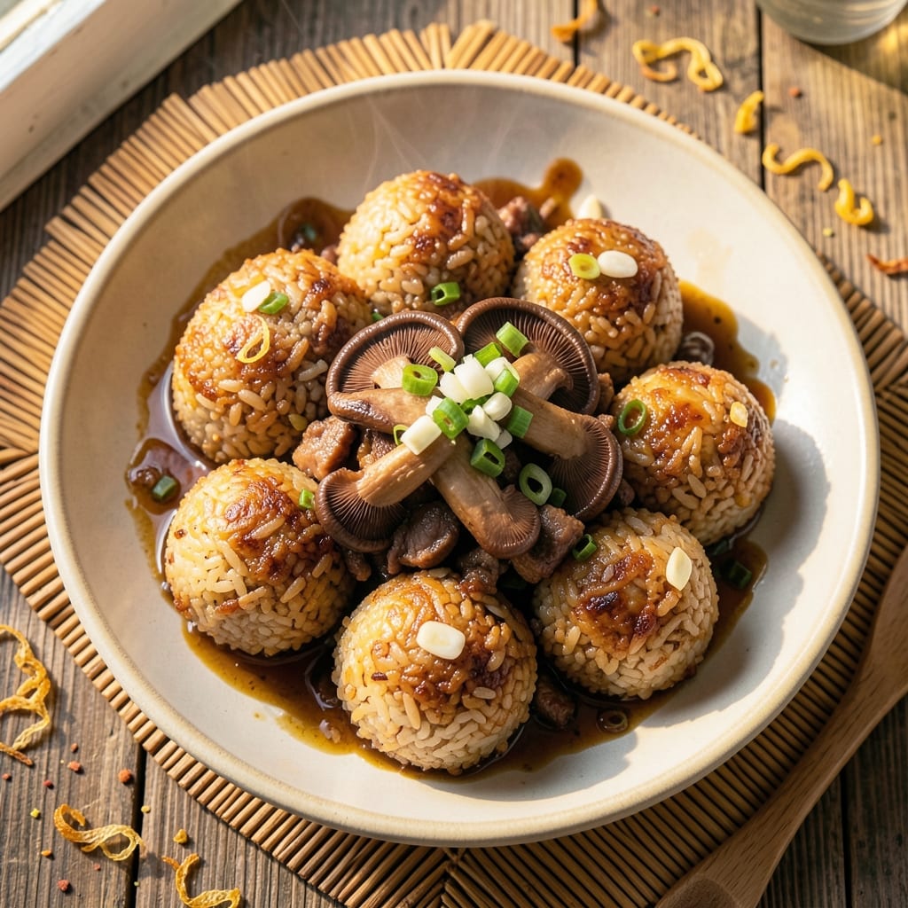 Asian Fried Rice Balls Recipe: Crispy-Edged Dumplings With Silky Centers