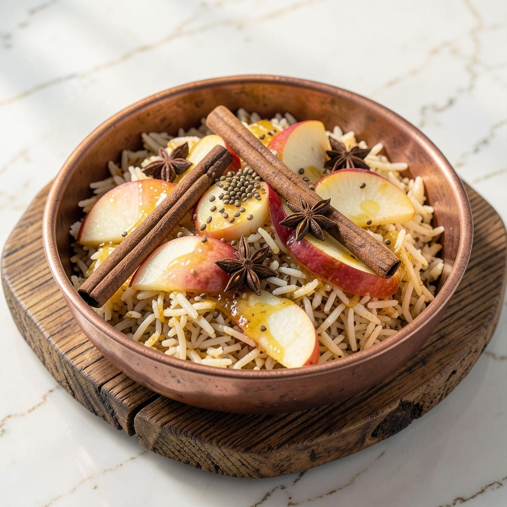 Apple Rice Indian Recipe: Sweet-Spiced Apple and Saffron Fragrance