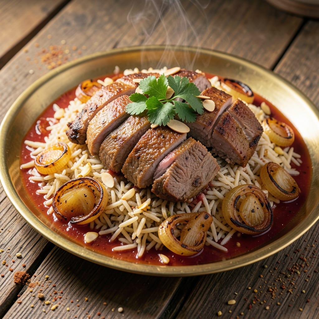 Arabian Kabsa Rice Recipe: Spiced Lamb and Toasted Rice Harmony