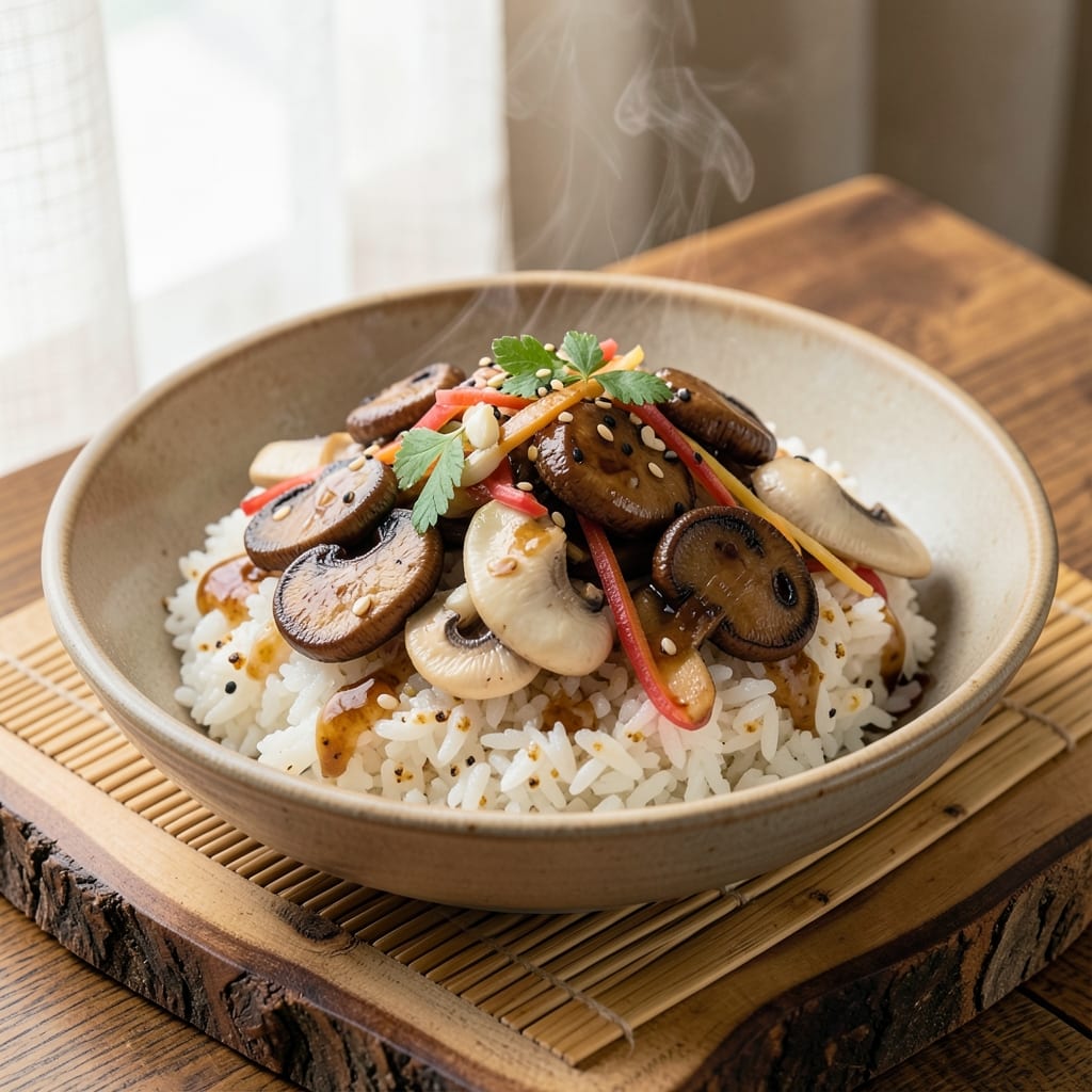 Asian Mushroom Rice Recipe: Umami-Packed Wok-Tossed Fragrance