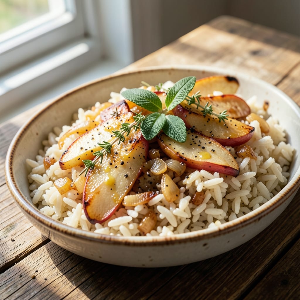 Apple Rice Stuffing Recipe: Spiced Apple and Herbed Crispy Bites