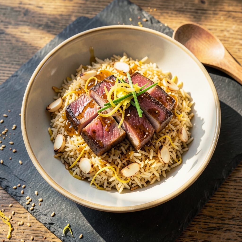 Ahi Tuna Crispy Rice Recipe: Seared Tuna Over Crunchy Garlic Fried Rice