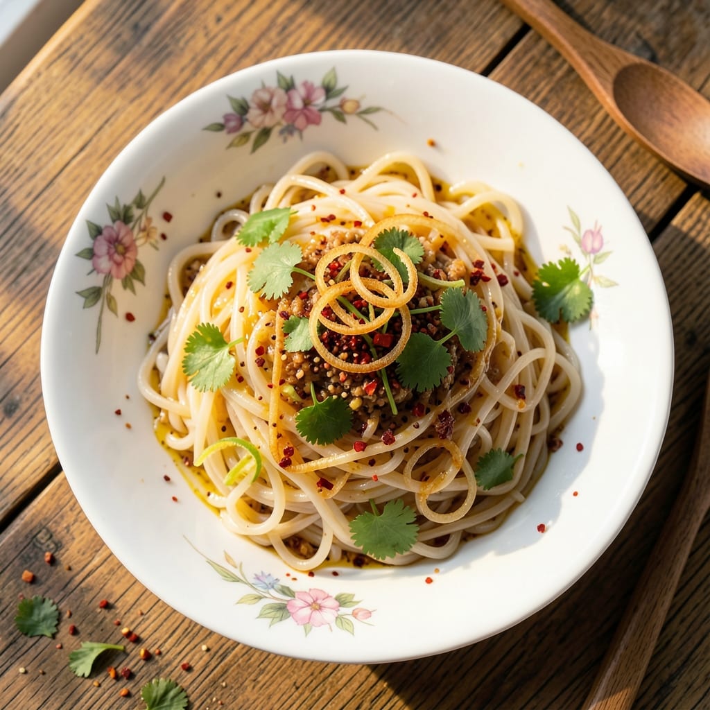 Asian Rice Noodle Side Dish Recipe: Wok-Tossed Umami Crunch with Fragrant Chili-Lime Zing