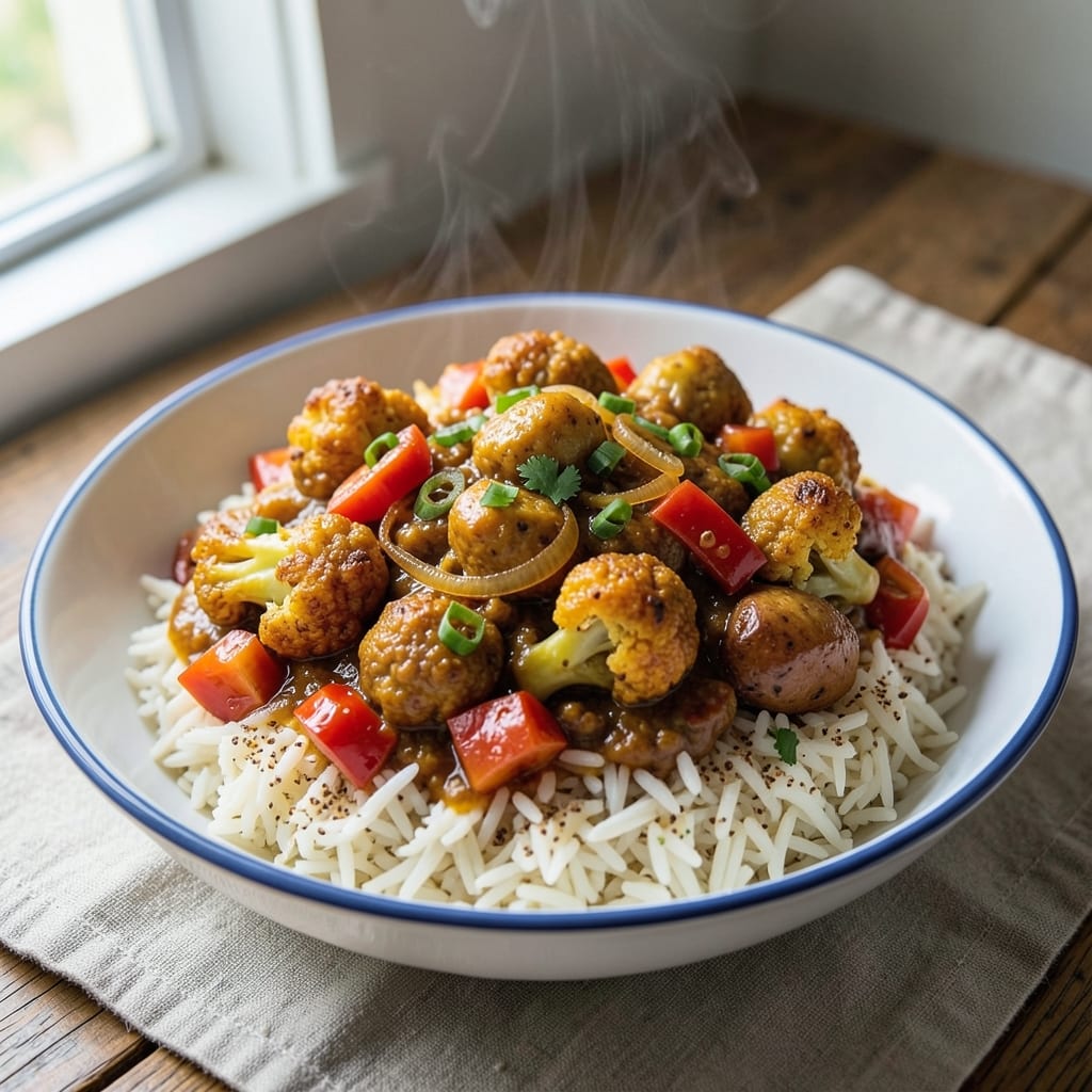 Aloo Gobi Rice Recipe: One-Pot Spiced Potato and Cauliflower Pilaf