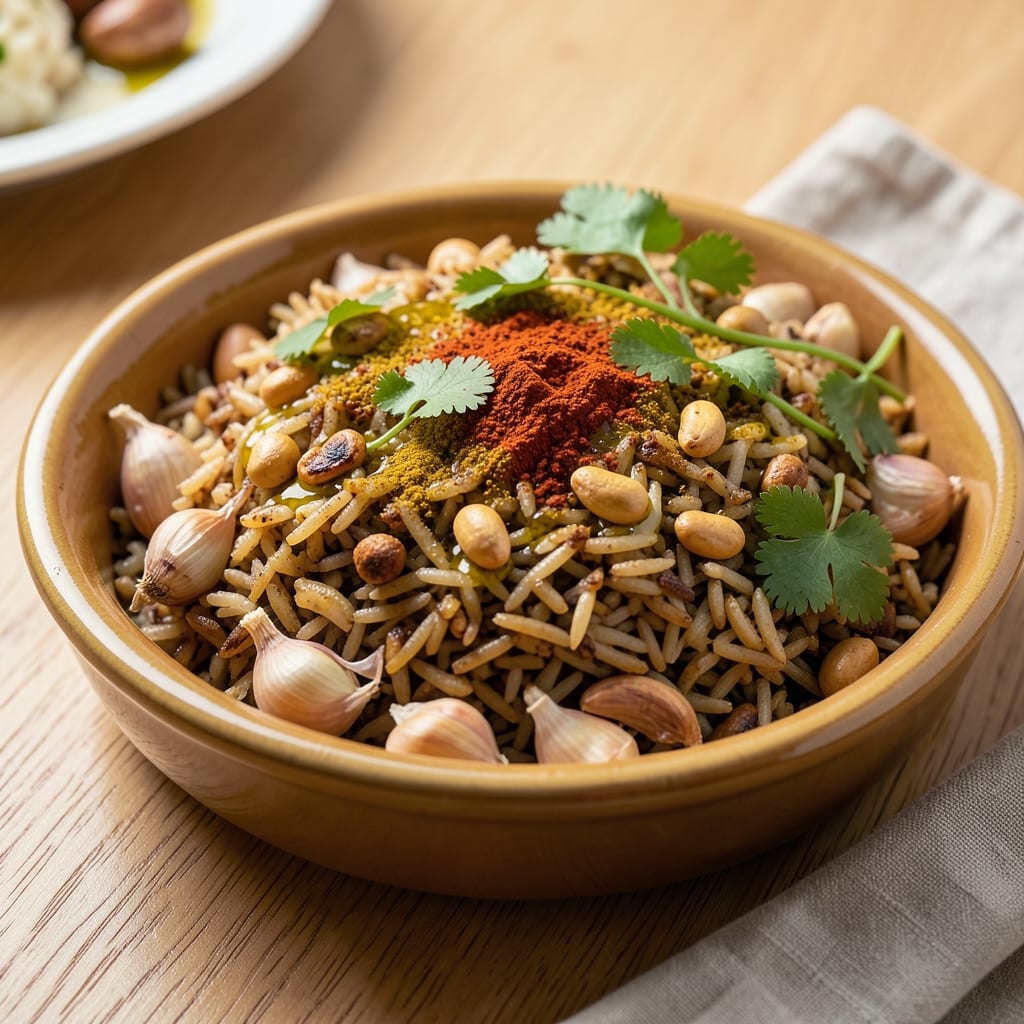 African Dry Rice Recipe: Toasted Spice and Peanut-Packed Protein Bowl