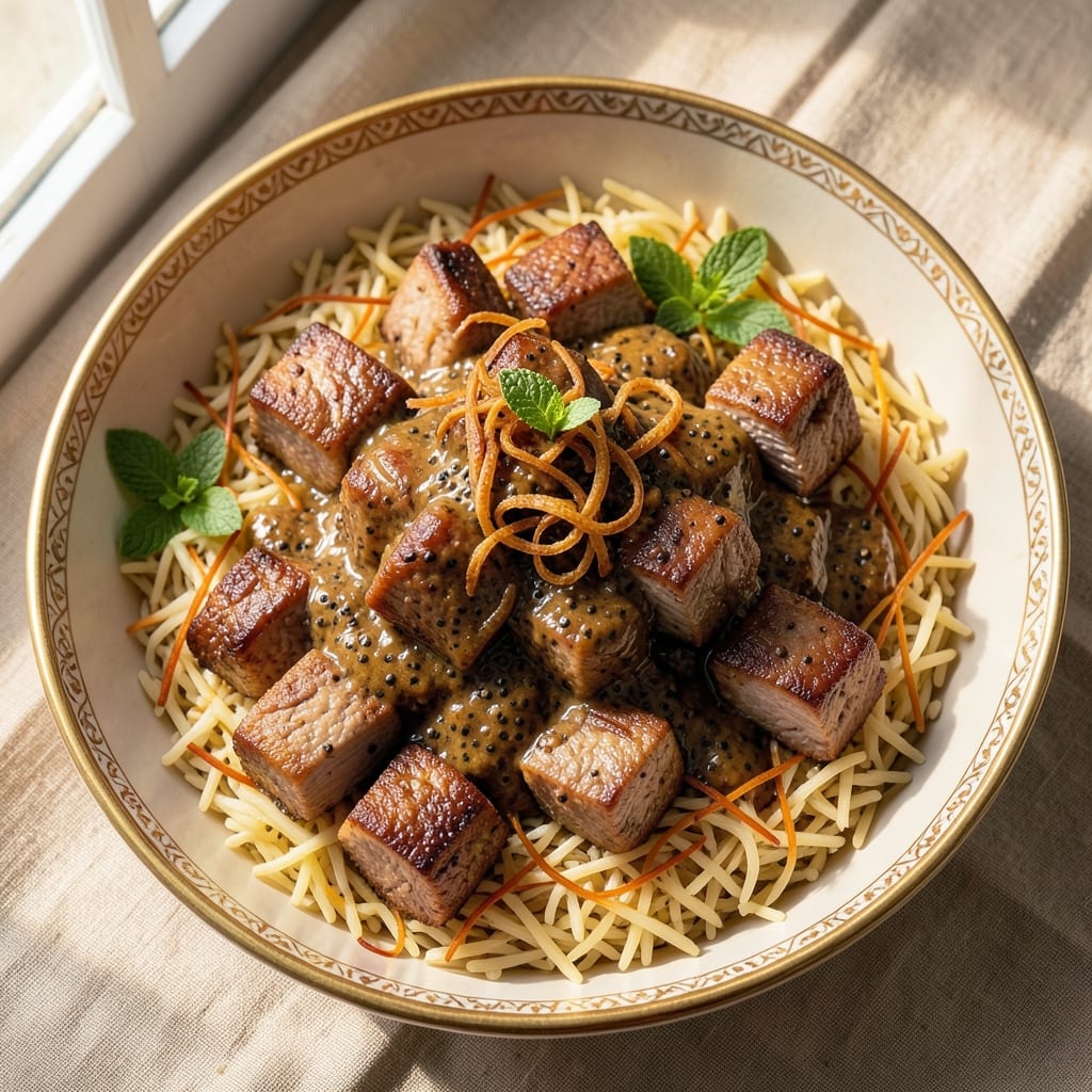 Arabic-Style Rice With Lamb Meat Recipe: Saffron-Infused Spice and Slow-Cooked Tenderness